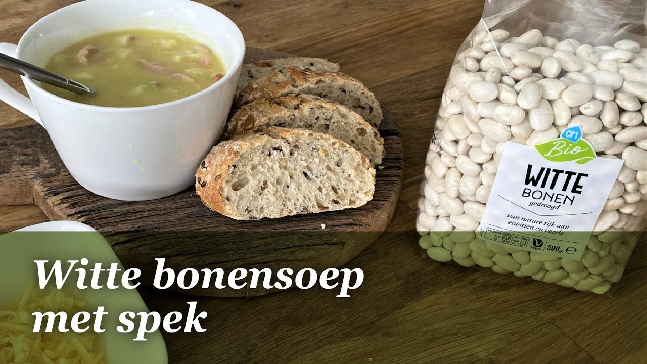 Witte bonensoep met prei en spek