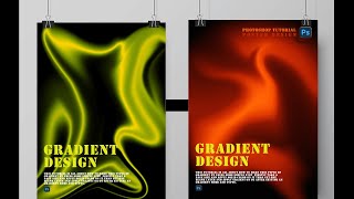 How to gradient POSTER design in Adobe Photoshop #tutorial