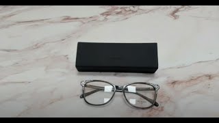 Vera Wang Eyeglasses Model-Sinda Color-Moonlight Shimmer/Silver Crystals/Silver-Logo
