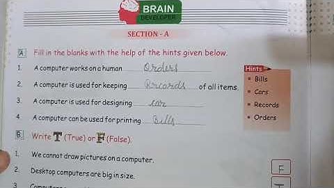 2nd class computer ch-1 computer a smart machine