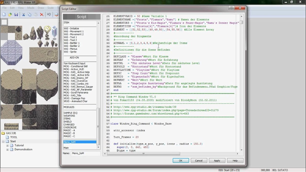 XAS Secret of Mana Menu German Rpg Maker XP - YouTube