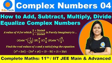 Complex Numbers class 11, L4, How to Add Subtract Multiply Divide Complex numbers, JEE Mains, CBSE