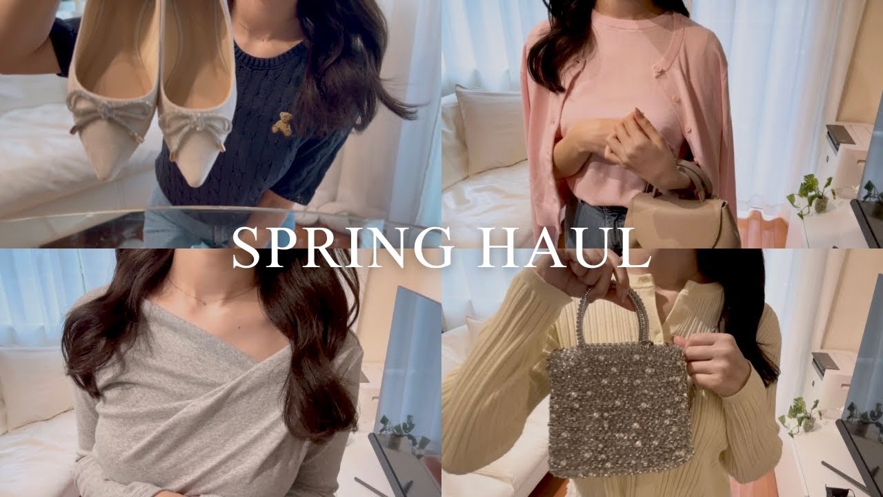 【購入品紹介】春のプチプラコーデと購入品🐰🌸（ユニクロ, coca, h&m, zara, ANTEPRIMA, FEILER, Hermès..）