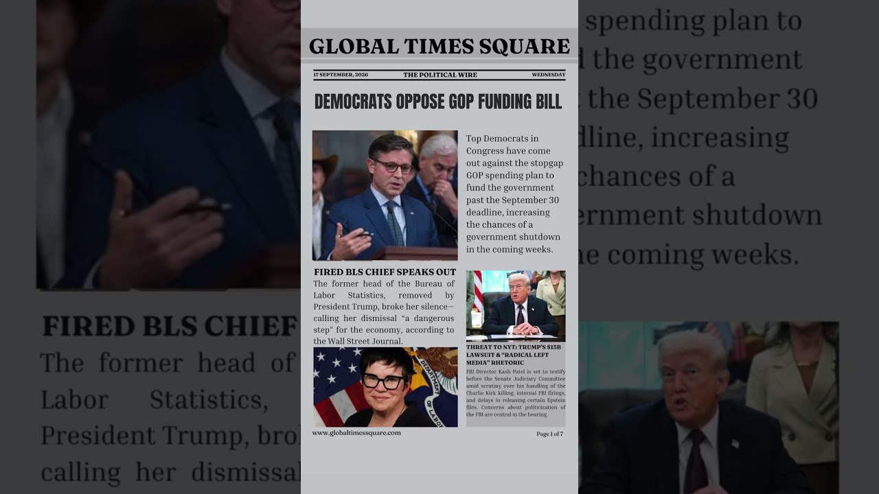 Big Moments In US Politics Today Democrats Reject The GOP S Stopgap Funding Bill Shutdown Risks 