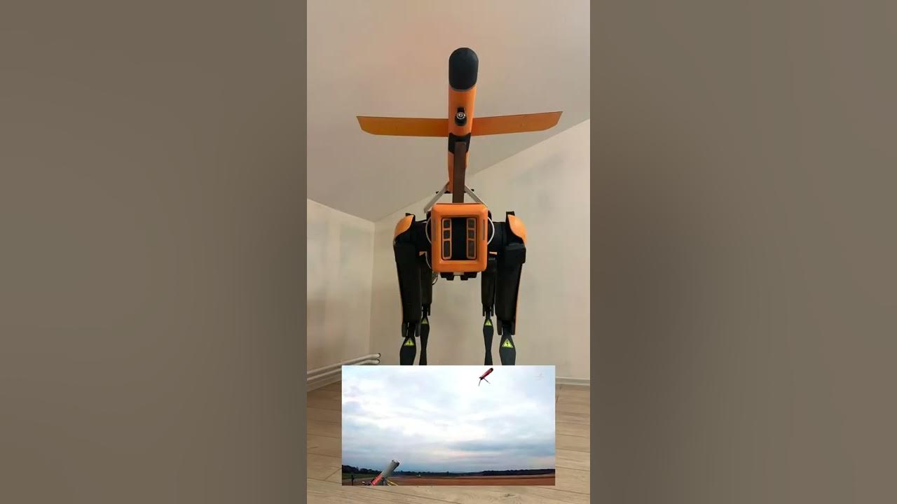бпла дрон охотник и робот собака drone morfius+big dog robot YouTube