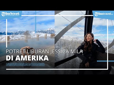 Potret Liburan, Jessica Mila Berendam di Kolam Renang Outdoor dengan Latar Gunung Salju