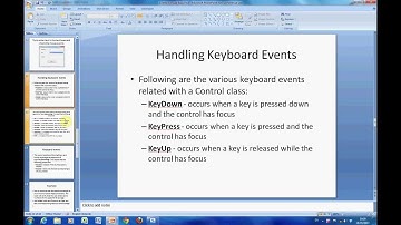 Visual Basic Keyboard Events