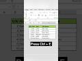 Do you know this excel shortcut? ‼️Excel tutorials for beginners #excel #shorts