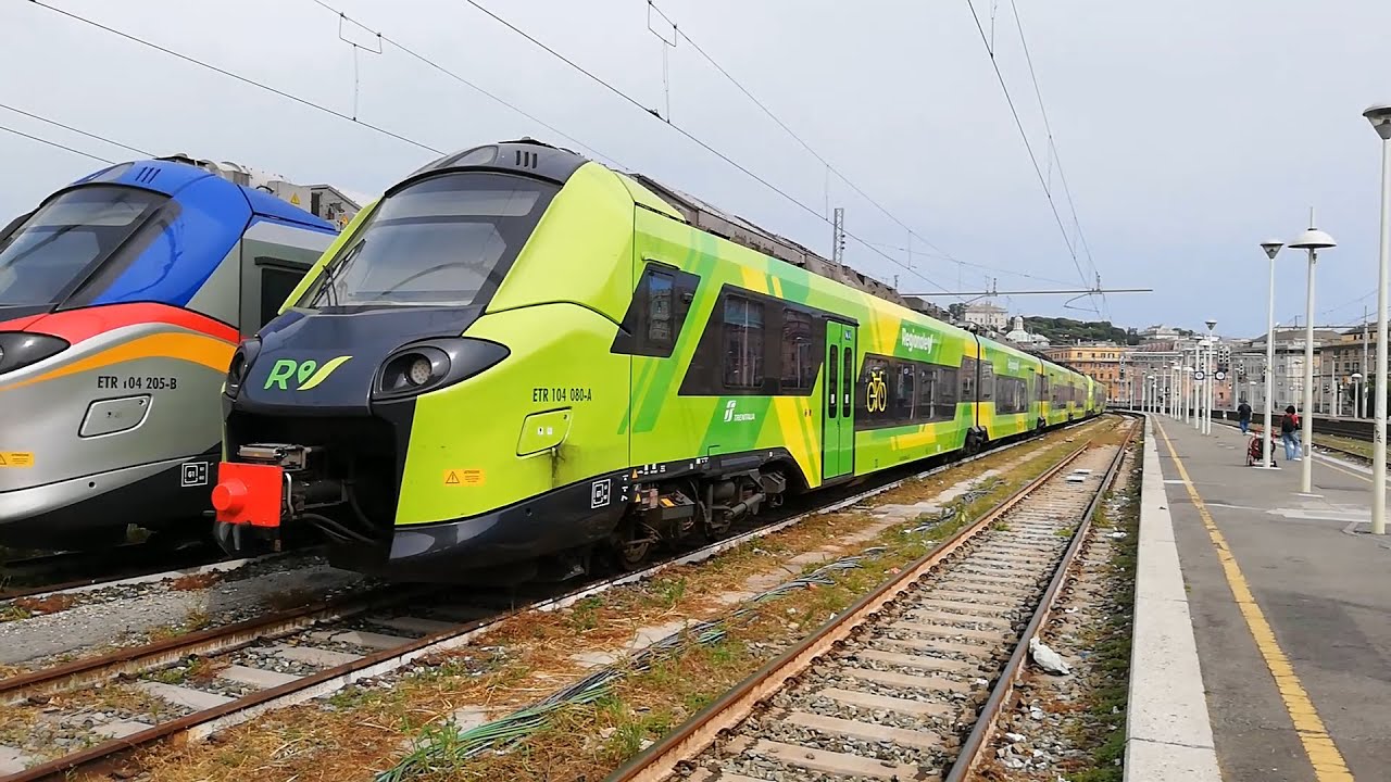 FS - Etr 104 075 + Etr 104 080  " POP " - Livrea Regionale - Stazione di Genova Br. - 05 Giugno 2025