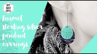 DIY Tutorial - How to Make Enamel Sterling Silver Pendant Earrings From Fine Silver To Sterling Silver Silversmithing Tutorial