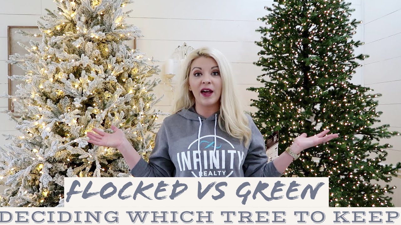FLOCKED VS GREEN DECIDING WHICH CHRISTMAS TREE TO KEEP YouTube