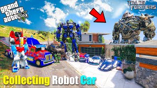 Franklin and Avengers Collecting TRANSFORMERS ROBOT CARS in GTA 5! GTAV AVENGERS screenshot 1