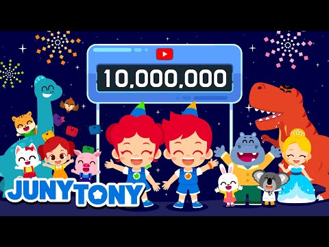 🎉10 Million Subscribers Worldwide on 7 JunyTony Channels!💚🧡 | JunyTony