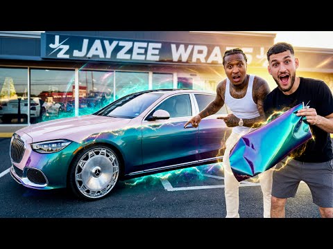TOOK MY MAYBACH IN FOR A NEW COLOR CHANGING WRAP JOB 