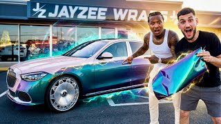 TOOK MY MAYBACH IN FOR A NEW COLOR CHANGING WRAP JOB 