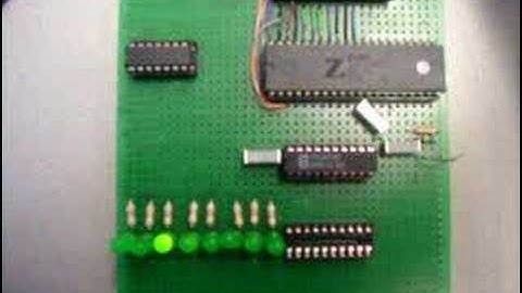Homemade z80 card with leds