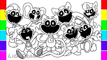 Smiling Critters Coloring Pages / Coloring Poppy Playtime Chapter 3 / How to color