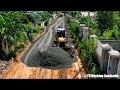 Excellent Techniques Road Foundation By Dozer Motor Grader Roller Making Road