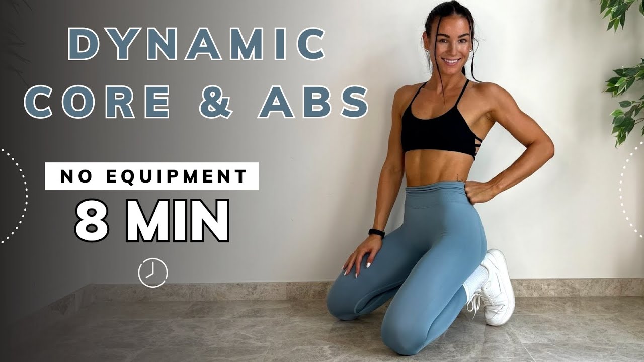 8 Min Dynamic Total Core & Abs Workout at Home - YouTube