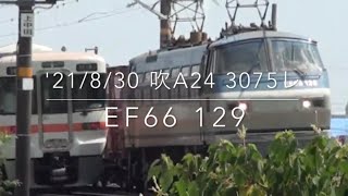 '21/8/30 吹田A24 3075レ EF66 129