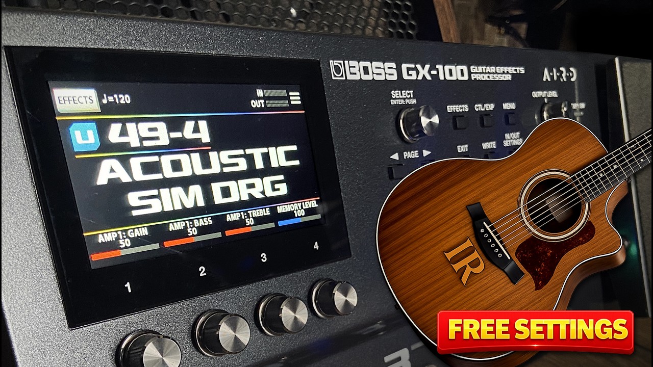 Boss GX-100 Acoustic Simulator for Stratocaster | Free Patch