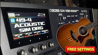 Boss GX-100 Acoustic Simulator for Stratocaster | Free Patch Settings