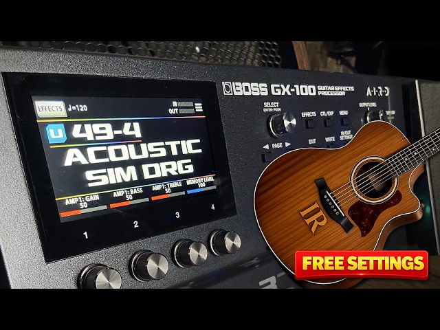 Boss GX-100 Acoustic Simulator for Stratocaster | Free Patch