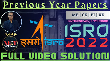 ISRO 2022 Mechanical Previous Year Question Paper | Scientist B ME Video Solution |Next Officer