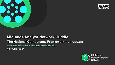 MAN Huddle: The National Competency Framework – an update -18/04/24