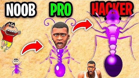 SHINCHAN NOOB vs PRO vs HACKER in ANT WORLD with FRANKLIN & CHOP | K S GAMING