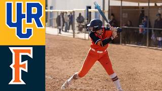 UC Riverside vs. Cal State Fullerton | FULL GAME | College Softball Today (Apr 09, 2026)