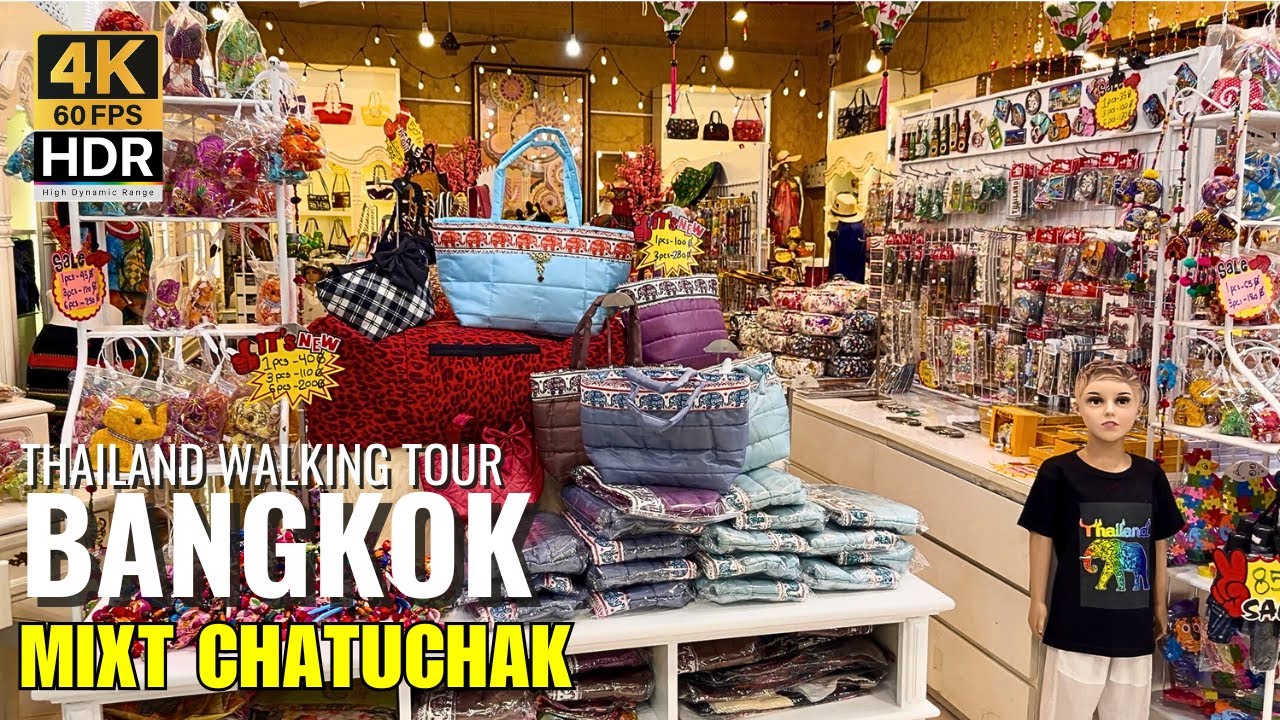 🧸 Bangkok's BEST A/C Shopping! Mixt Chatuchak Art Toys & Souvenirs | 4K HDR