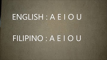 How to pronounce the filipino vowels