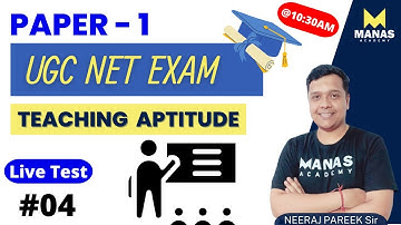 UGC NET Exam 2022 | Paper 1 - Live Mock Test # 04 by Neeraj Pareek Sir