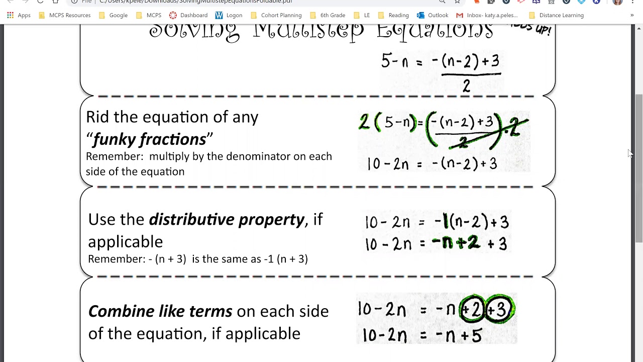 five step equation maker