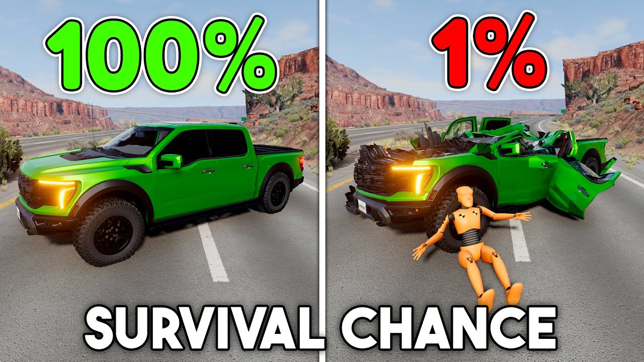 Best of Realistic Survival Chance Test Crashes #5 | BeamNG.Drive