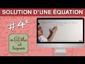 Vrifier si un nombre est solution dune quation  quatrime