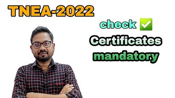 TNEA-2022 | mandatory Certificates | Certificate verification@vivekmathsscience1013