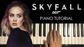 Video thumbnail of "HOW TO PLAY - Adele - Skyfall (Piano Tutorial Lesson)"