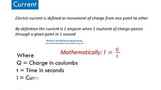 Electrical Quantities - Basic Electrical Properties and their Formulas