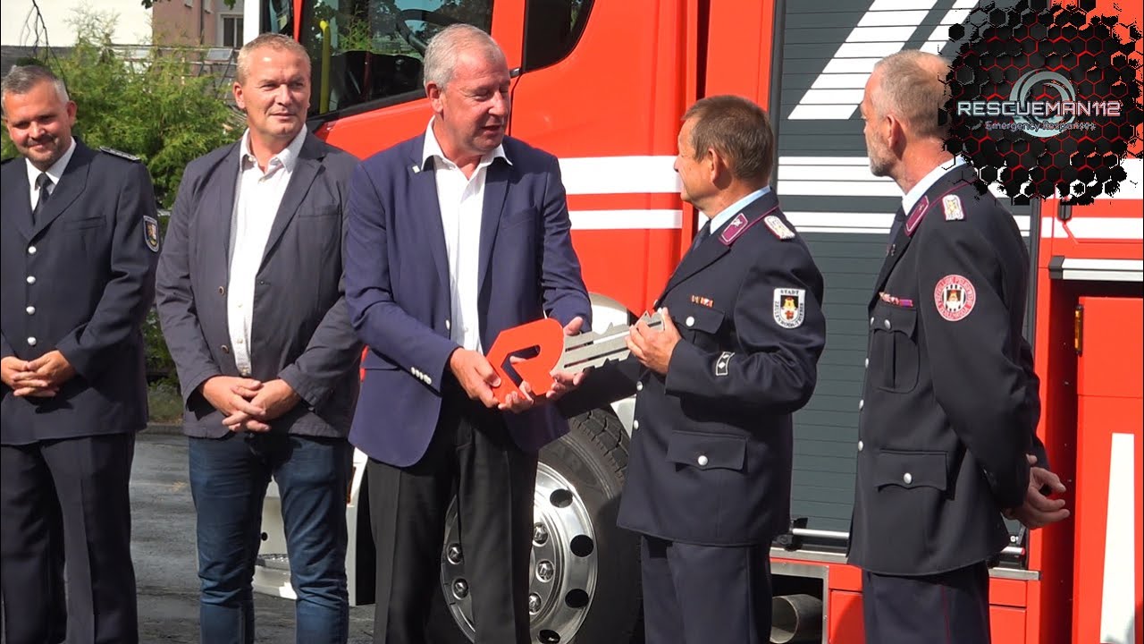 🚨 Offizielle Übergabe der neuen Drehleiter (DLA(K) 23/12) an die Feuerwehr Zeulenroda