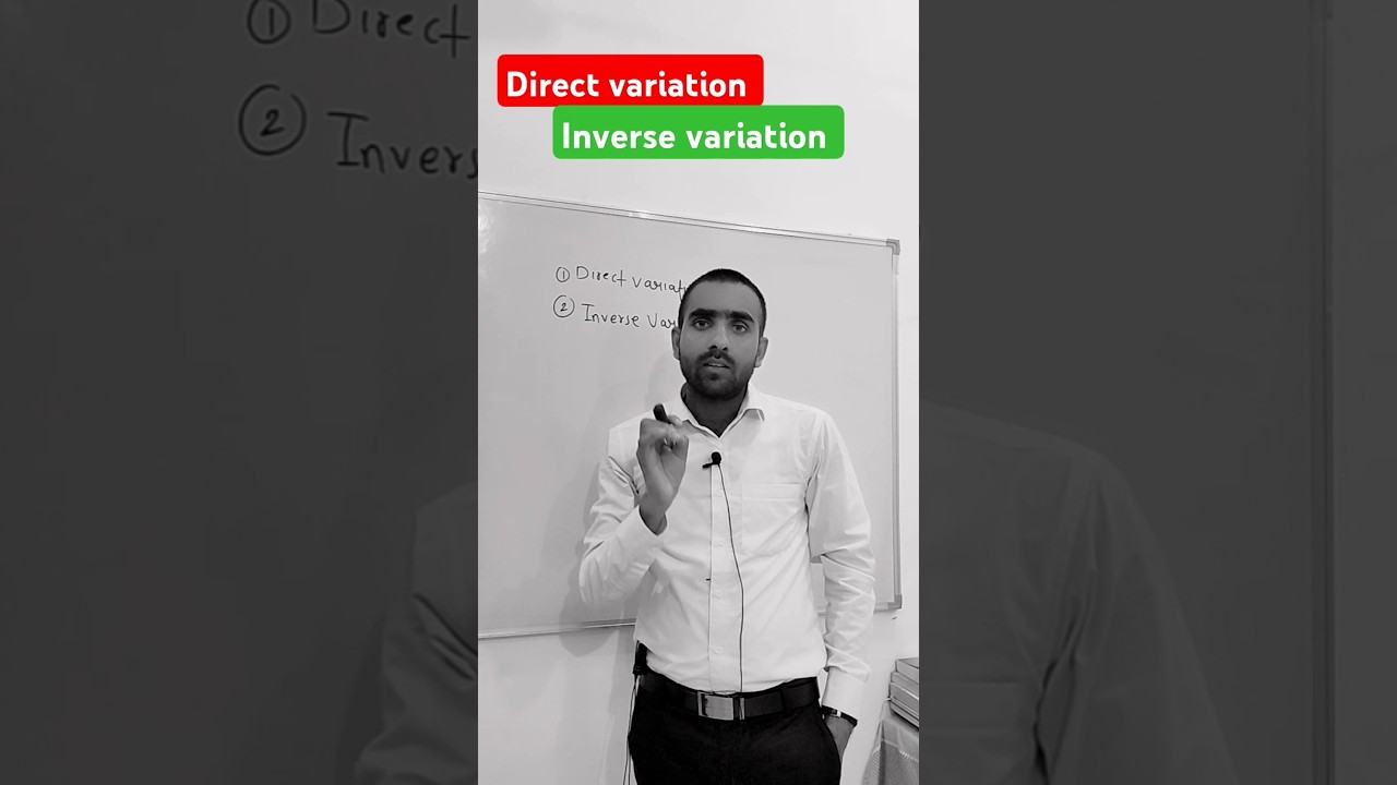 Direct variation and inverse variation 