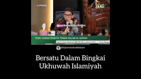 bersatu dalam bingkai ukhuwah islamiyah | ustadz adi hidayat