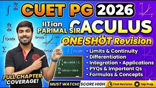 CUET PG 2026 Calculus ONE SHOT Revision_2 by IITian Parimal Sir | #mathstats #calculus #oneshot