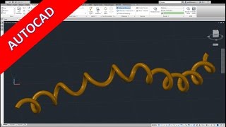 Spiral Cable - Autocad 2017 Training - Sweep