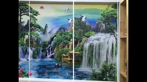 10 mẫu tranh 3D Sơn thủy hữu tình hot nhất Hải Phòng | Tranh 3D dán tường Funpi | 0962.162.993