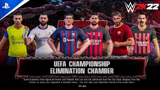 WWE 2K22 Ronaldo, Benzema, Lewandowski, Giroud, Totti, Ibrahimović, Elimination Chamber | 4K