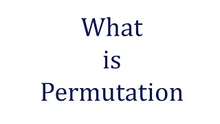 what is permutation
