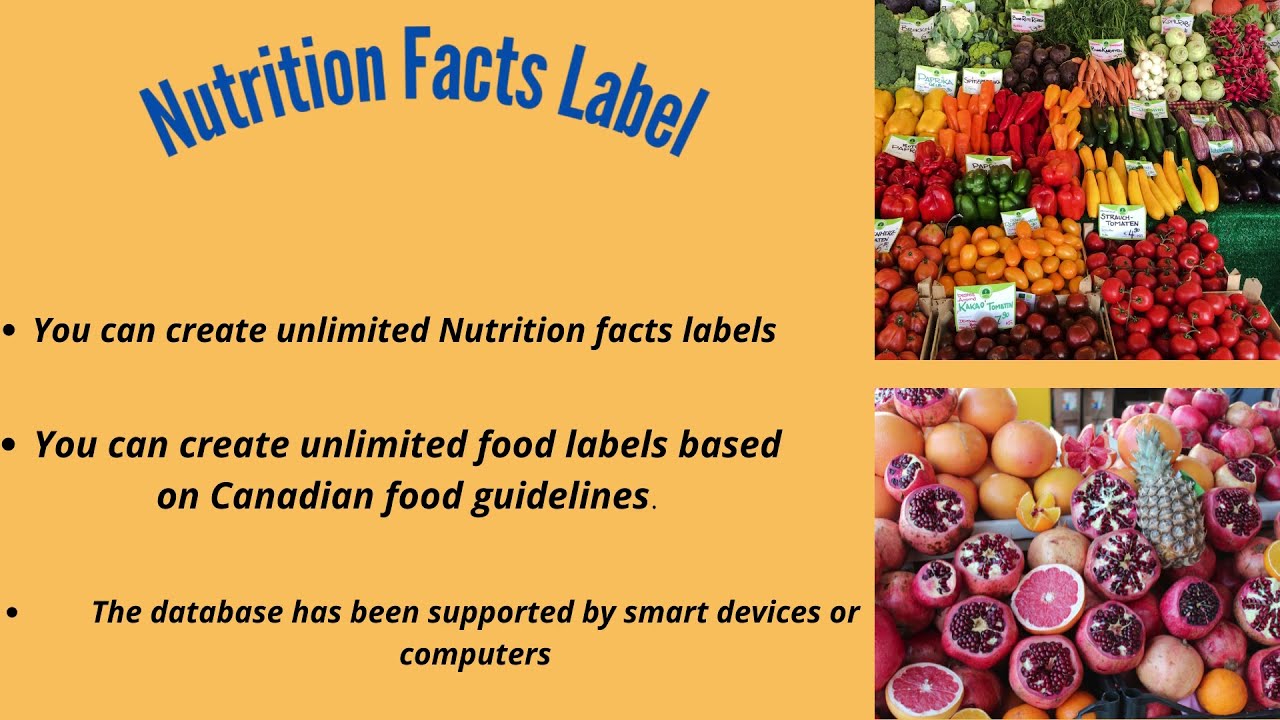 Nutrition Facts Label| Facts Label Maker| Canadian Facts Generator| Print Nutrition Facts