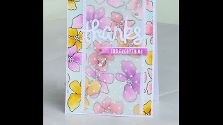 Flower Background & How I Organized my ZIG Clean Color Markers